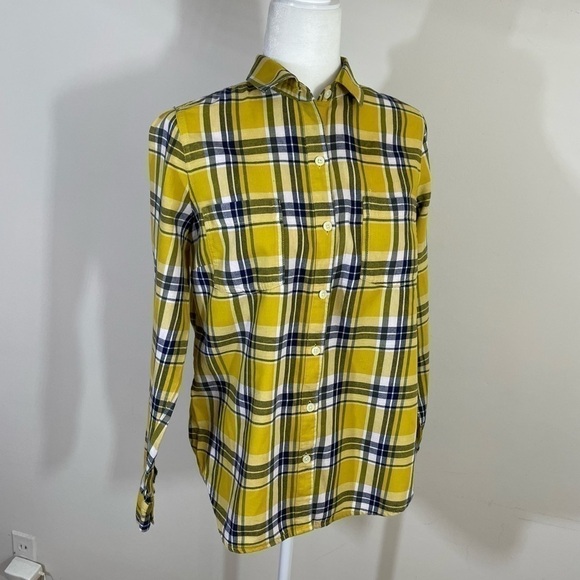 Old Navy sz sm shirt classic style brushed cotton button down plaid - Picture 5 of 11